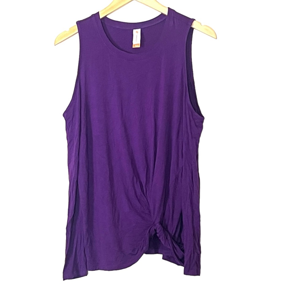 Eanklosco | LIKE NEW Purple knotted hem crewneck tank top size medium